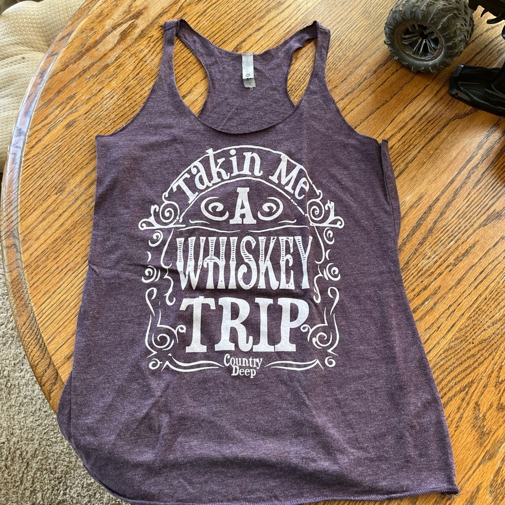 Next Level Apparel Graphic Purple Tank Top